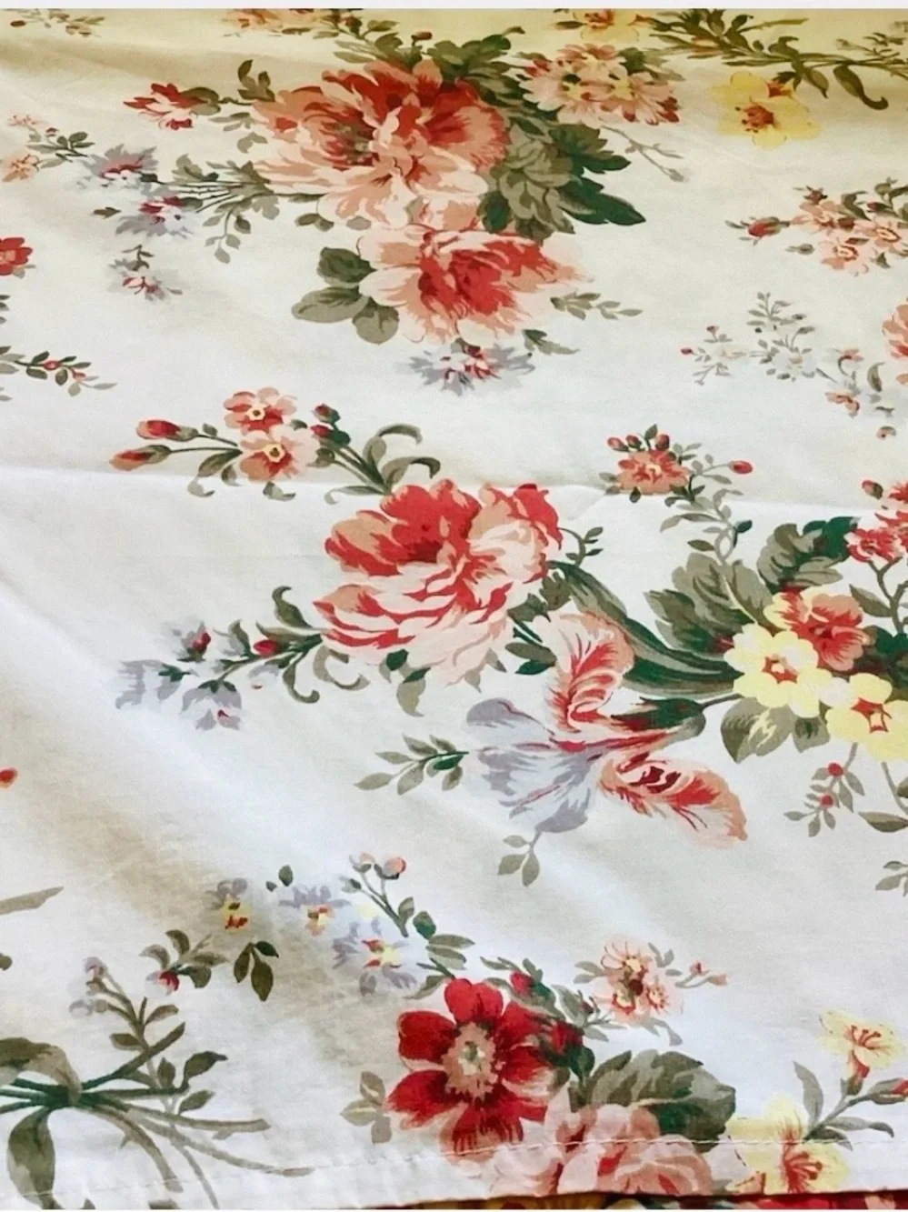 VINTAGE Ralph Lauren PETTICOAT Floral Shower Curtain 72